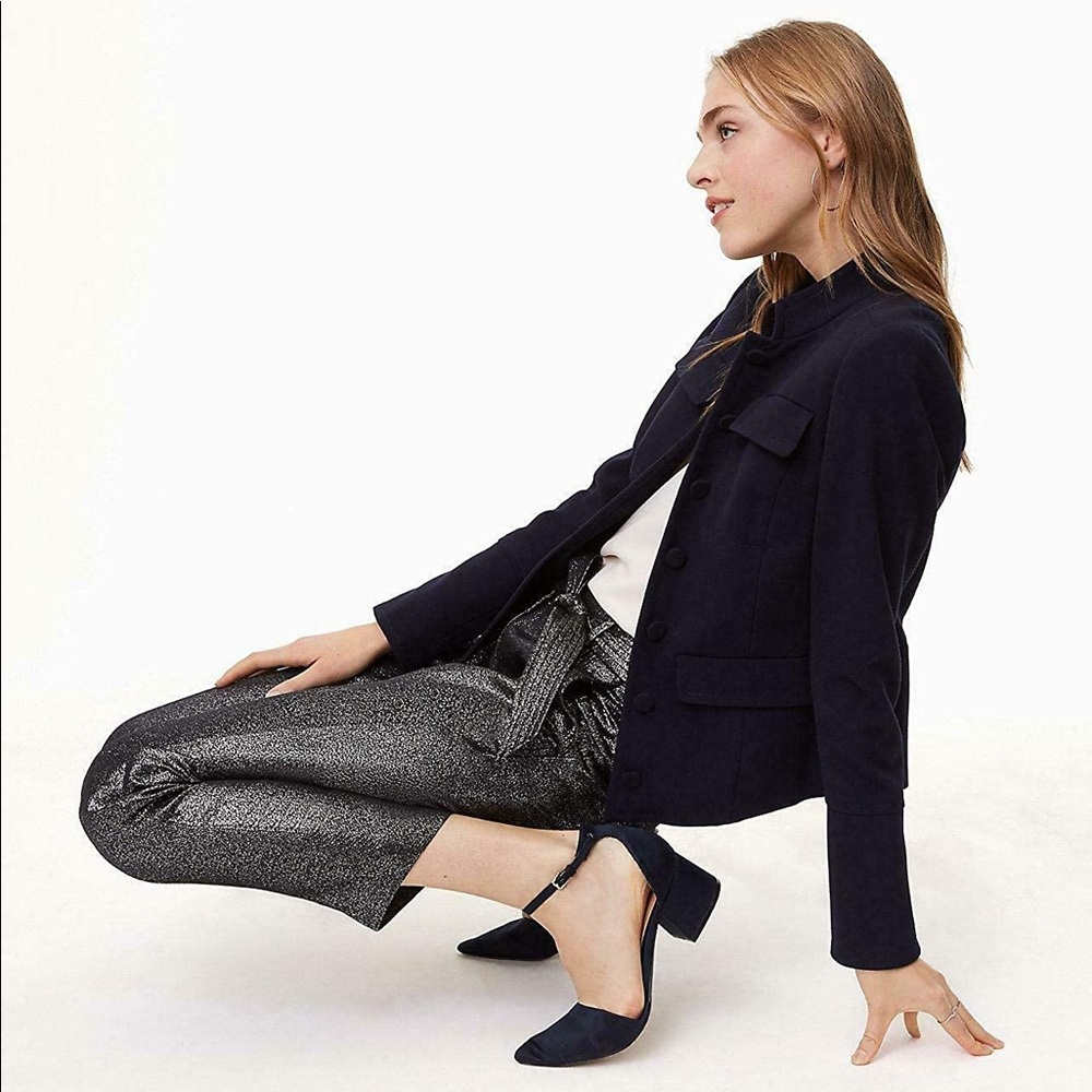 LOFT Glitter Tie Waist Marisa Pants